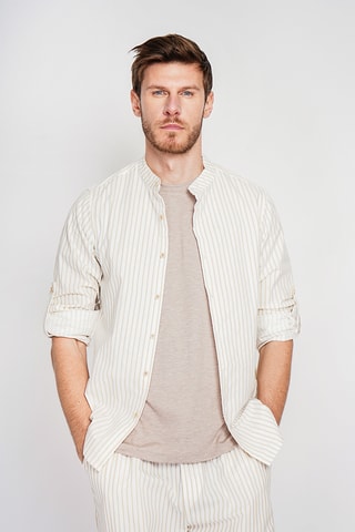 Camisa de lino - Beige