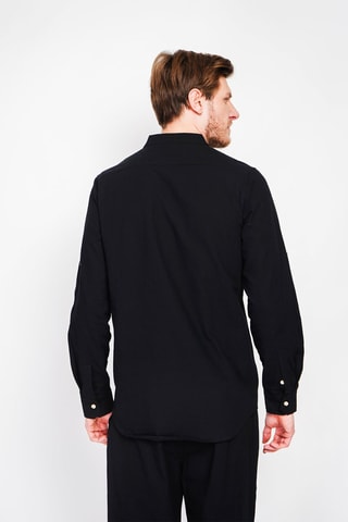 Camisa de lino - Negro