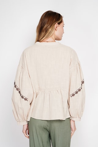 Blusa de lino - Beige