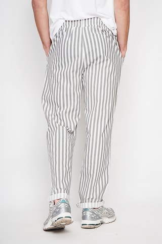 Pantalón recto de lino - Blanco
