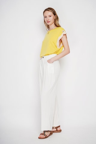 Camiseta oversize de lino - Naranja