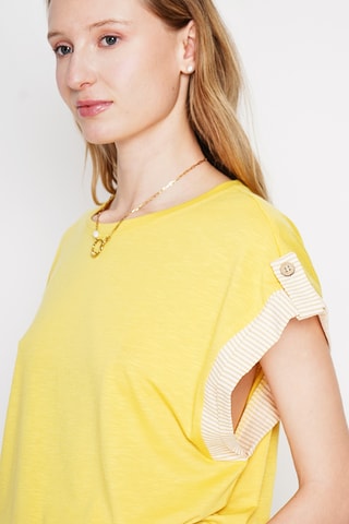 Camiseta oversize de lino - Naranja