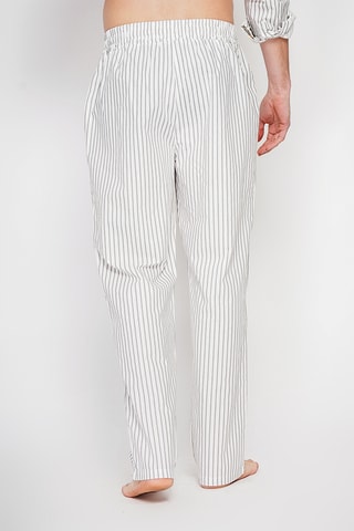 Pantalón recto de lino - Blanco