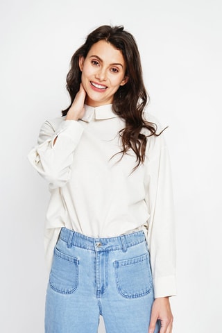 Blusa de lino - Beige