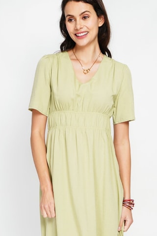 Vestido largo de lino - Verde