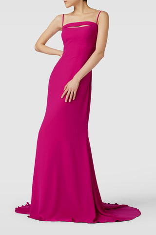 Abito lungo senza maniche - Fucsia