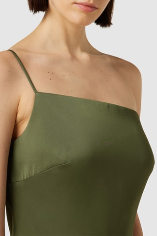 Abito lungo senza maniche - Verde oliva