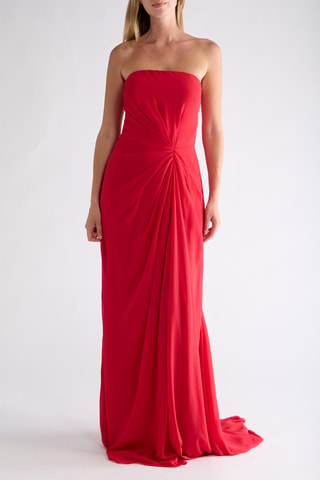 Abito bustier senza maniche - Rosso