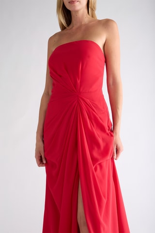 Abito bustier senza maniche - Rosso