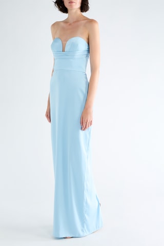 Abito bustier senza maniche - Azzurro