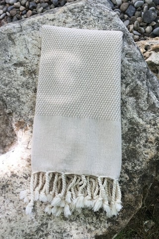 Toalha fouta - Bege, 60 x 110 cm