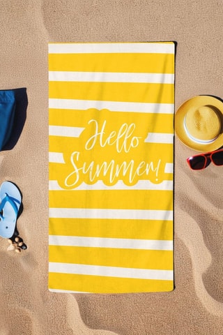 Toalha de praia - Amarelo - 75 x 150 cm