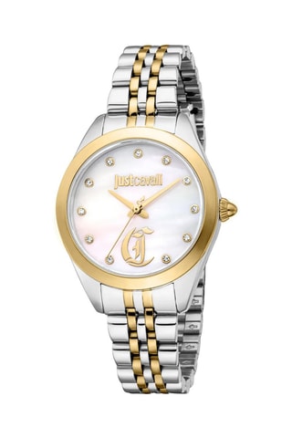Montre à quartz en acier - Argenté et doré