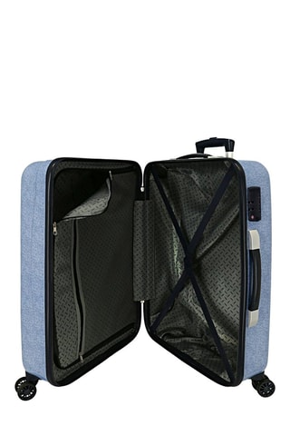 Maleta de cabina y maleta mediana Roll Road Peace - 55/68 cm - Azul