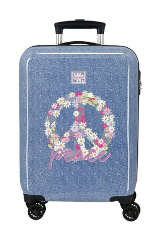 Maleta de cabina Roll Road Peace - 55 cm - Azul