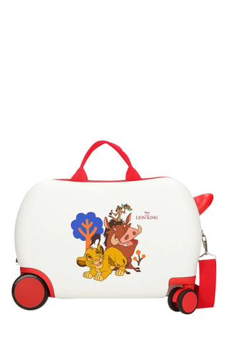 Maleta infantil El Rey León Disney - 45 cm - Blanco, rojo y amarillo