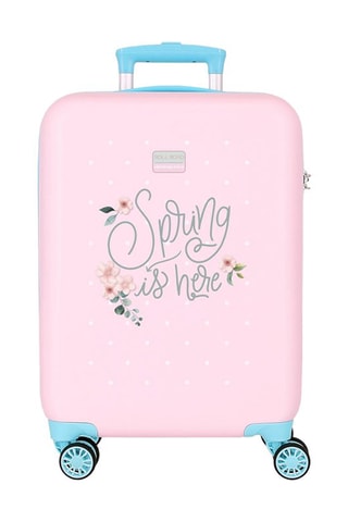 Maleta de cabina - 55 cm - Blanco, verde y rosa