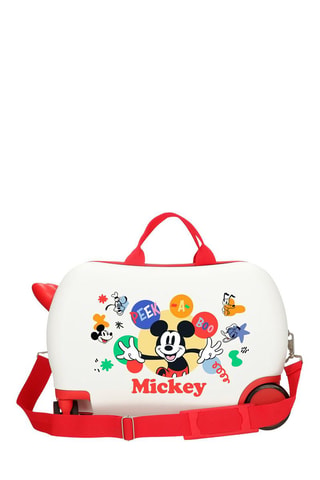 Maleta de cabina infantil Mickey Disney - 31 cm - Verde y violeta