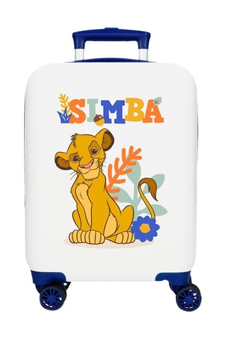 Maleta de cabina Simba El Rey León Disney - 50 cm - Blanco y amarillo