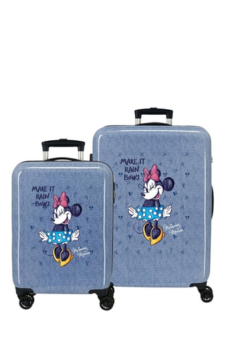 Juego de 2 maletas Minnie Mouse Disney - 55/68 cm - Azul