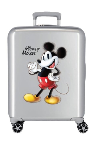 Maleta de cabina Mickey Disney - 55 cm - Negro y gris