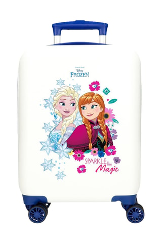 Maleta de cabina Elsa y Anna Frozen Disney (S) - 50 cm - Blanco