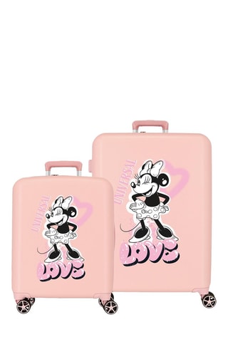 Maleta de cabina y maleta mediana Minnie Disney - 55/70 cm - Rosa