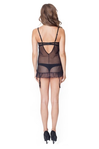 Babydoll e perizoma Coco - Nero