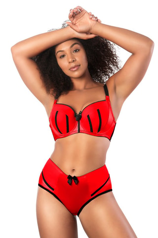 Reggiseno preformato Charlotte - Rosso e nero - Parfait Lingerie