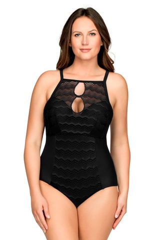 Costume intero con coppe Keira - Nero
