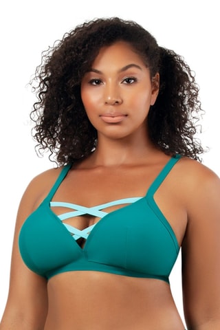 Reggiseno bikini con coppe Lauren - Verde acqua