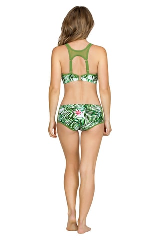 Reggiseno bikini con coppe Passion - Ecrù e verde