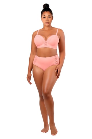 Slip bikini a vita alta Brigitte - Rosa antico