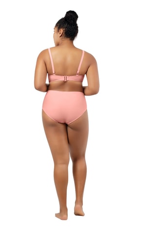 Slip bikini a vita alta Brigitte - Rosa antico