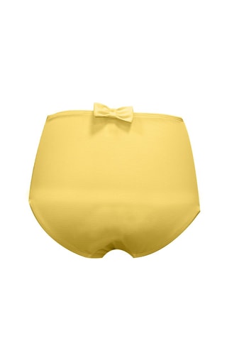 Slip bikini a vita alta Vivien - Giallo