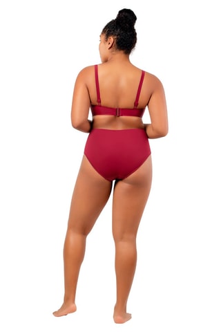 Slip bikini a vita alta Brigitte - Bordeaux