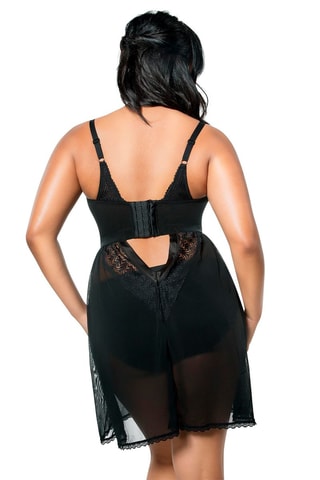 Babydoll Mia Lace - Nero e rosso