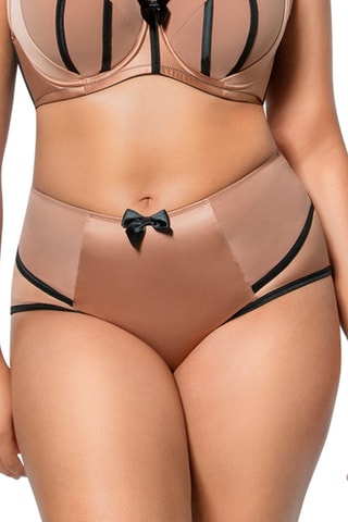 Slip a vita alta Charlotte - Nude
