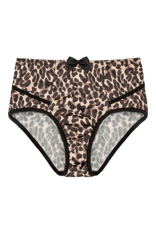 Slip a vita alta Charlotte - Marrone e nero
