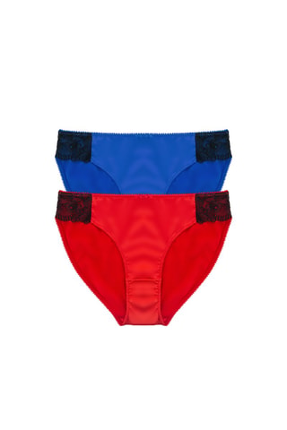 2 slip Mariela - Blu e rosso