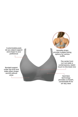 Reggiseno senza ferretti Simplicity - Grigio chiaro