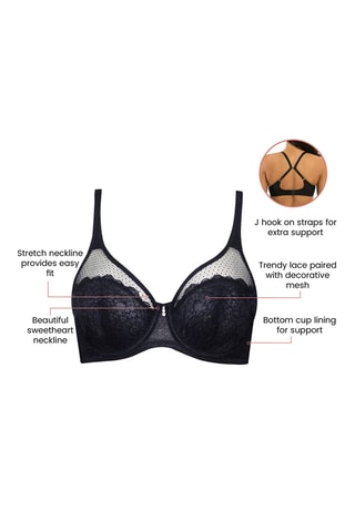 Reggiseno in pizzo Luxlacy - Nero