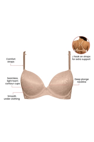 Reggiseno preformato in pizzo Luxlacy - Beige