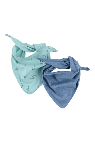 2 bandanas - Vert d’eau et indigo