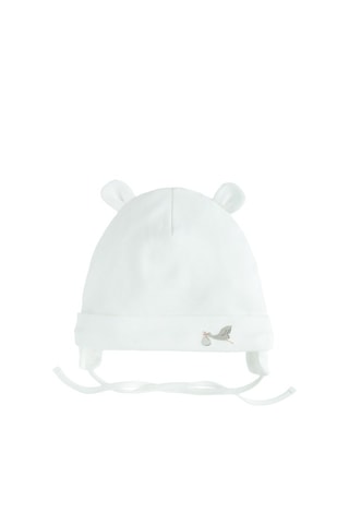 2 bonnets aviateurs à oreilles - Gris clair et blanc