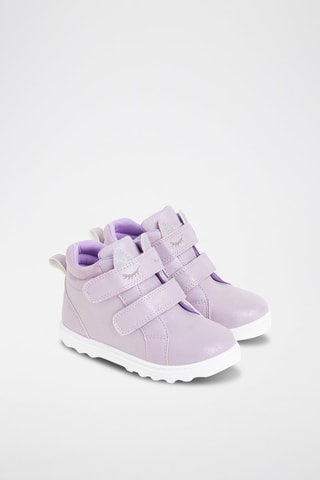 Bottines en cuir - Mauve