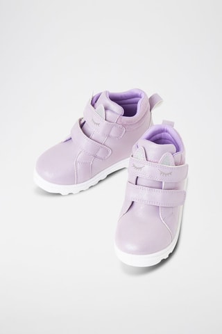 Bottines en cuir - Mauve