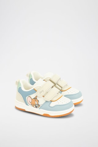 Baskets Tom et Jerry - Blanc et ciel