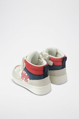 Baskets montantes Mickey et Pluto Disney - Blanc