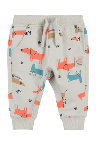 Pantalon - Gris clair et orange